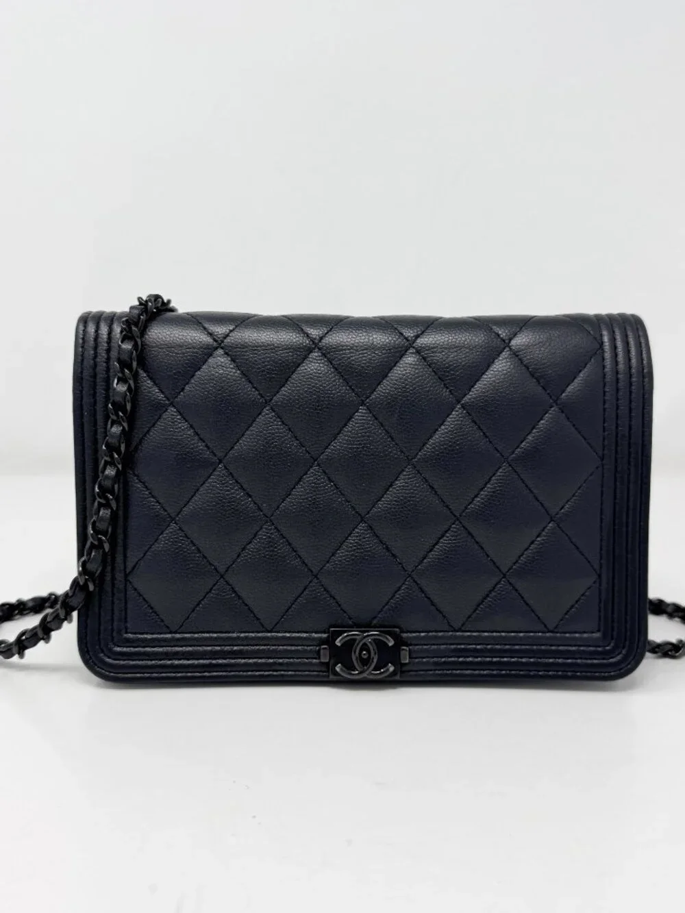 Chanel So Black Boy Wallet On Chain
